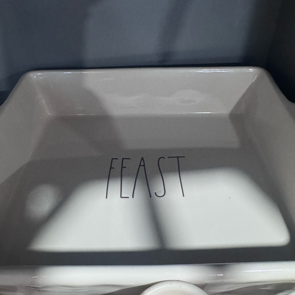 Rae Dunn White 'Feast' Bakeware